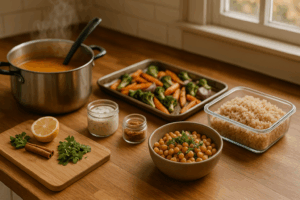 Mealprep für gemütliche Wochen 🍲 3 Herdplatten, 1 Stunde, 5 Gerichte