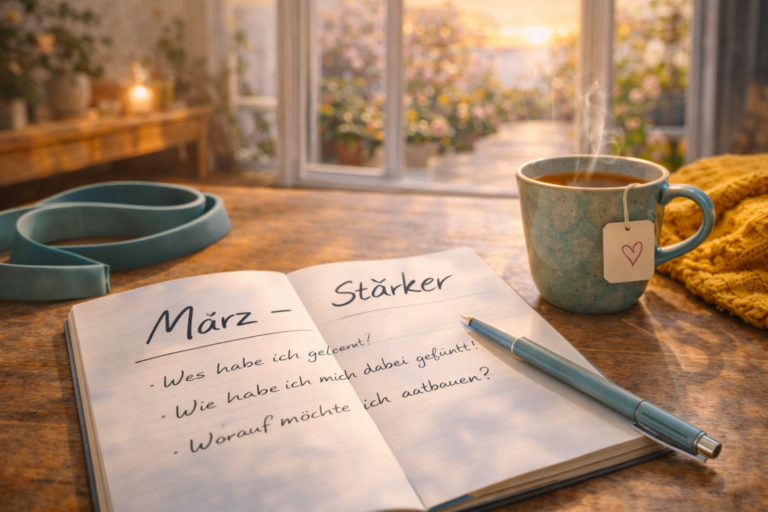 März-Abschluss ohne Druck: Wo bist du stärker geworden - im Körper und im Alltag?