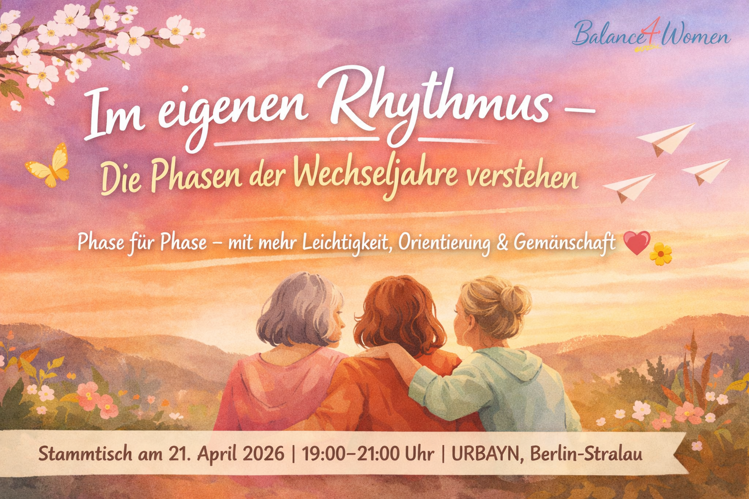 Stammtisch am 21.4.26: Im eigenen Rhythmus – die Phasen der Wechseljahre verstehen